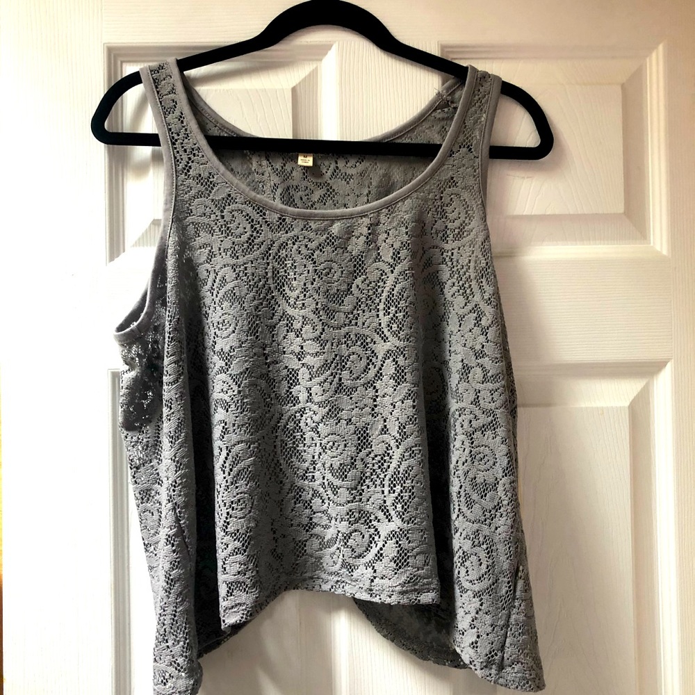 EYESHADOW WOMENS TANK TOP SLEEVELESS SHIRT LACE